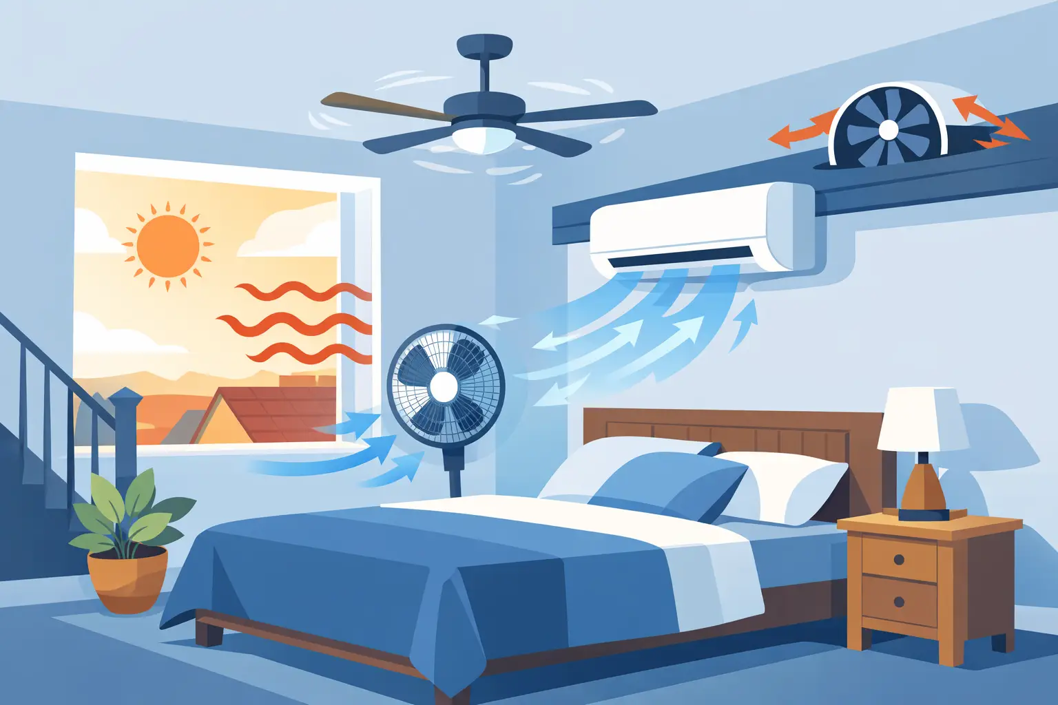 Read more about the article Cooling Hot Rooms Upstairs: What Actually Works